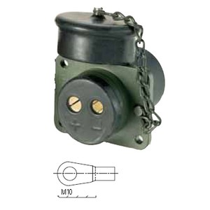 [6.00970.001] Connector 2-pin, 24 V, 70 mm², socket with contacts for cable lug connection M10 