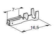 [74CP282110] Terminal female - cable diameter: 0,75 - 1,5mm² - Coil