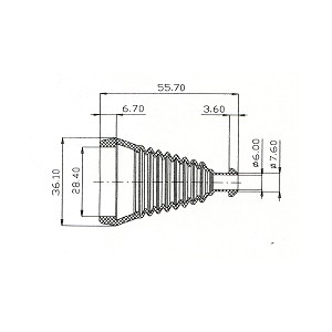 [74PV310001116] Rubber cap for Superseal, 5-pin