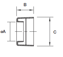 [CES28] ABB - Smooth End Cap - NC28 - NW23