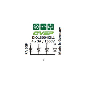 [DIO13004X3.1] DIODEN - Abfallspannung: 1,0V@3A - Anzahl: 4 - Speerspannung: 1300V - Strom: 3A - Lasche Optional