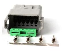 [DT06-12PA-KIT] DEUTSCH Connector housing 12-pin DT series A coding - including 12 terminals and 1 x SL 
