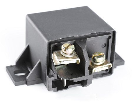 [HSRS124AD50] Power Relay - 24V - 50A - Closing Contact with Diode - 2x M5 / 2x 6,3mm Terminals - 2 x side bracket