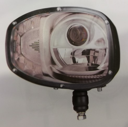 [LH.X.0008-R] LED Headlight with Daylight, Position light, Turnlight - Oval form - E-Mark - Fixing element buttom - VPE 1 pieces - right side