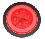 [LR.X.0001] LED Rear Light round - Function: Tail/Stop - 10-30V - 9W - D:129,7/H:48,5mm
