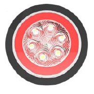 [LR.X.0003] LED Rear Light round - Function: Tail/Reverse - 10-30V - 9W - D:129,7/H:48,5mm