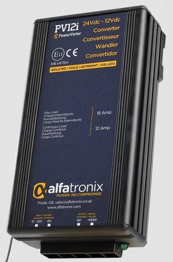 [PV12s] Voltage Converter 24V/12V AlfaTronix PowerVerter PV12s - non-isolated
