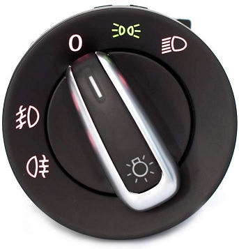 [SL.2.0001] Vehicle Light Switch 24V - round - Rotary Switch 3P+2