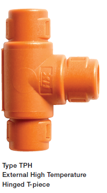 [TPH120808] ABB - External Hinged T-piece - Series TPH - NC 12/08/08 - Color: Orange - Material: PA6