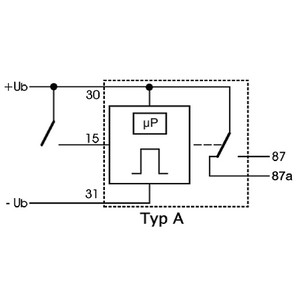 [ZR1220C1.3.5AB] Timer Relay 12V - 20A - potential-free - 3.5s switch-off delay