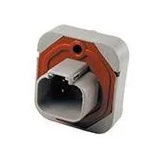 [DT13-4P] Connector housing - DT series - Connection: 90° angled - 4-pin - PCB - sealed - grey